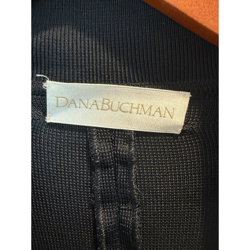 Dana Buchman Women's Zip Fron Cardigan Black With Whit Trim In Size S - Picture 4 of 5